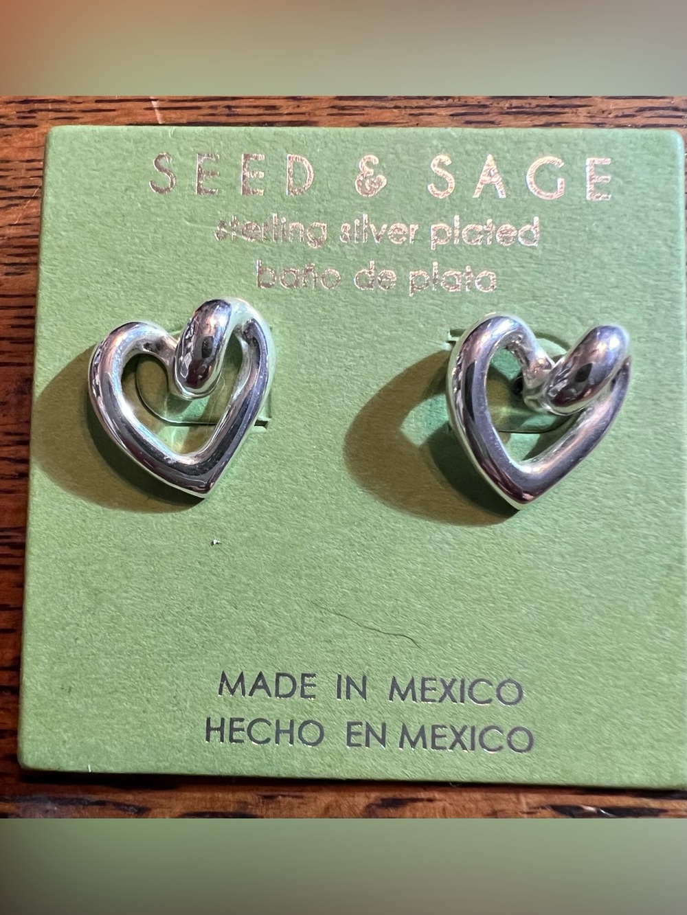 Seed & Sage Sterling Silver Heart Earrings